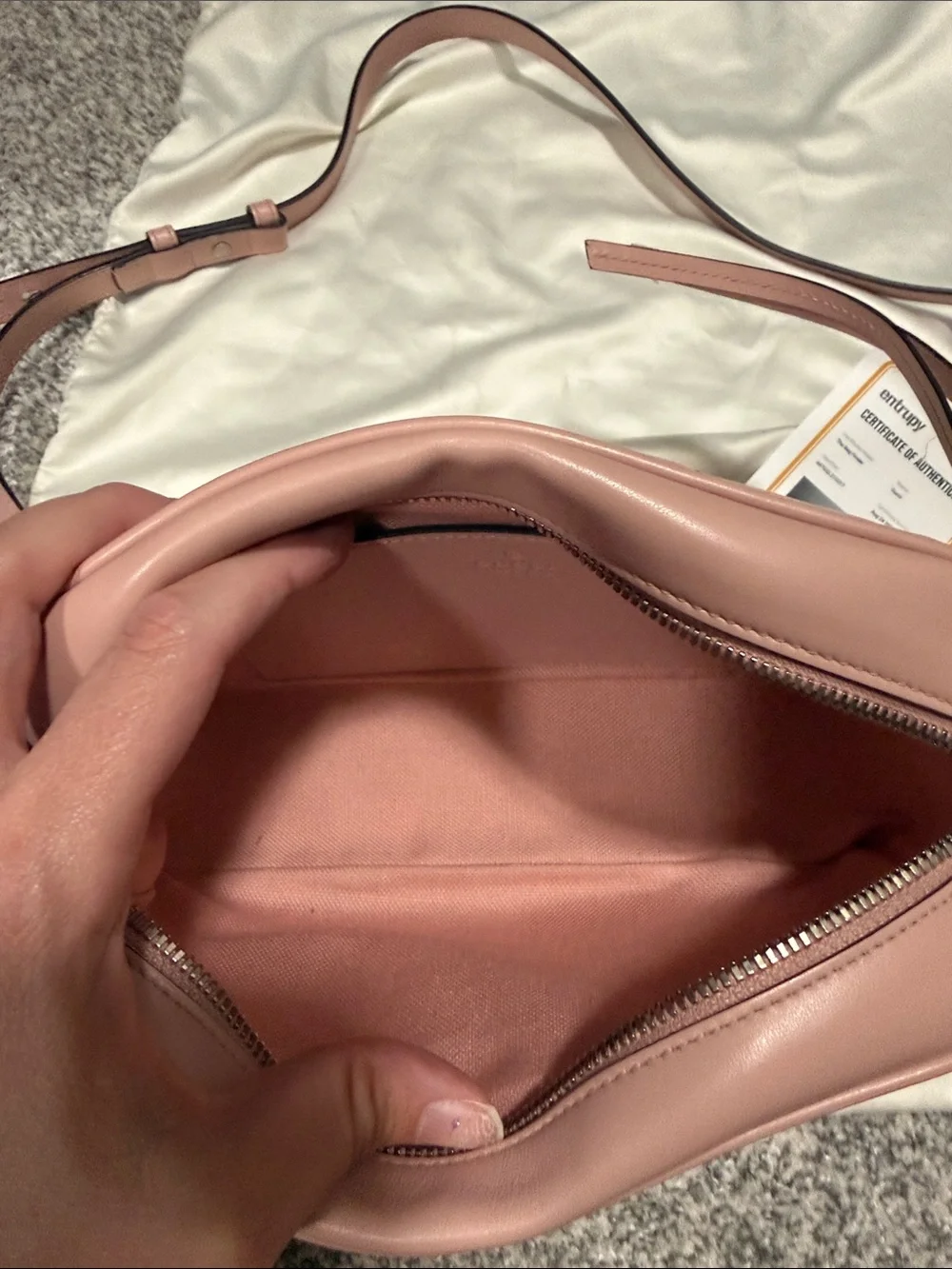 Gucci Blush Pink Chevron GG Marmont Small Camera Bag